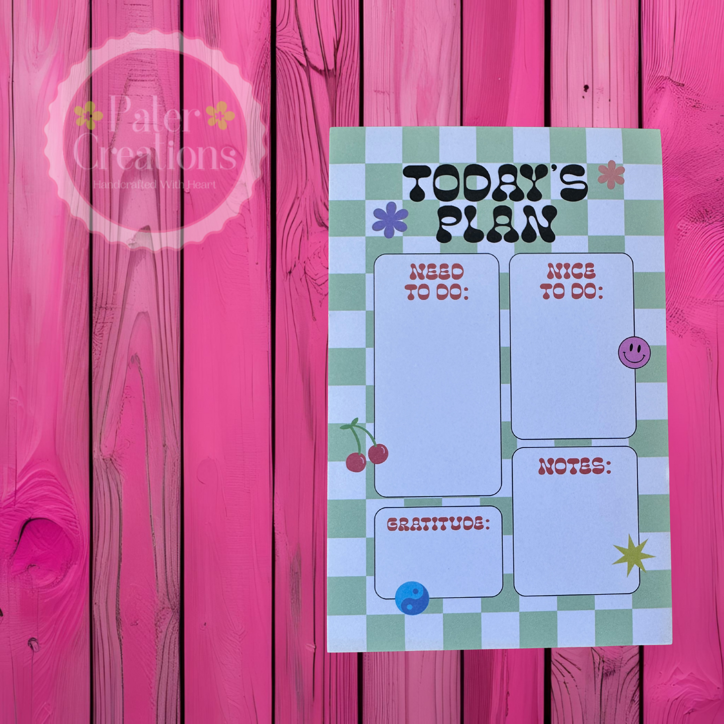 "Today's Plan" Notepad