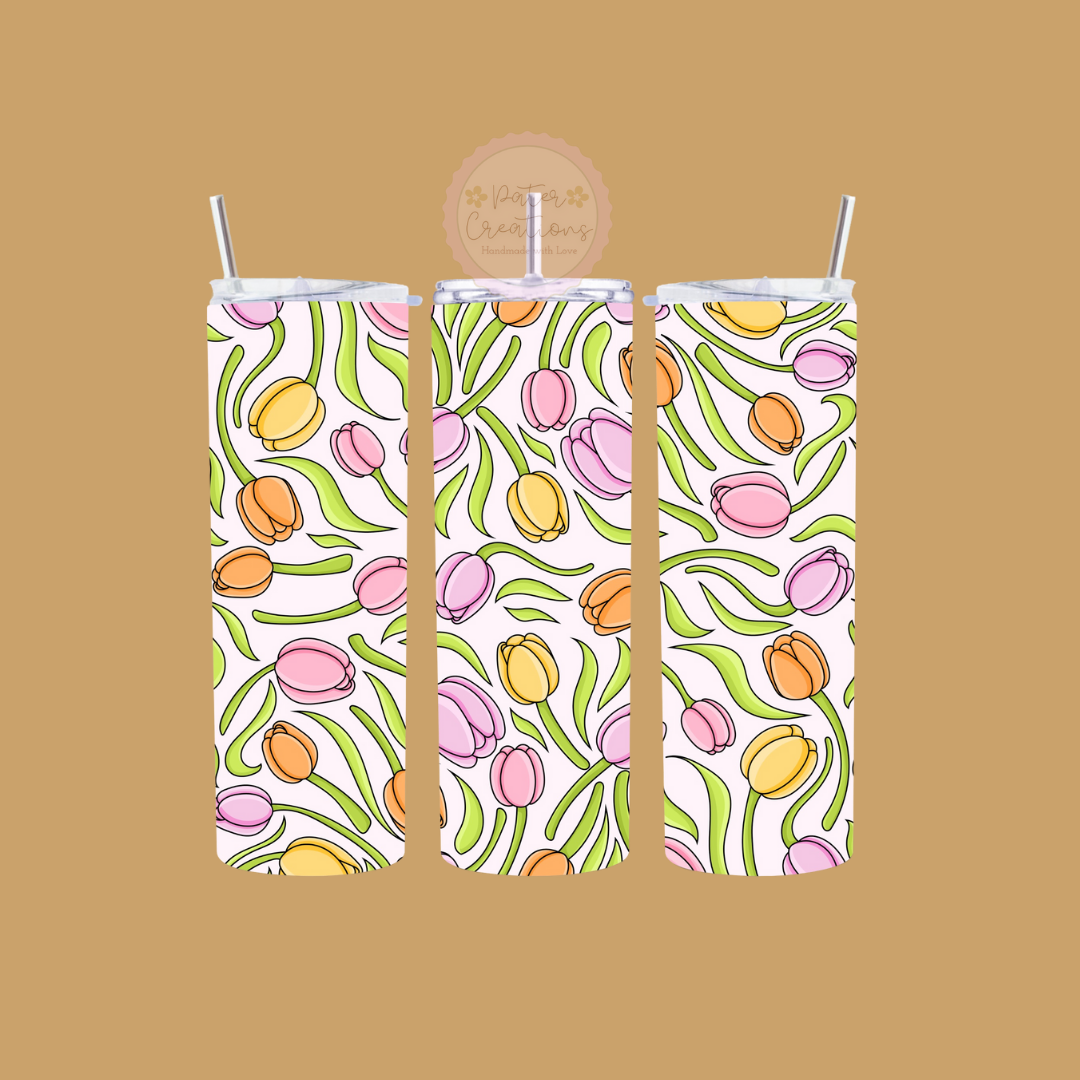 "Tulip Twist" Metal Tumbler