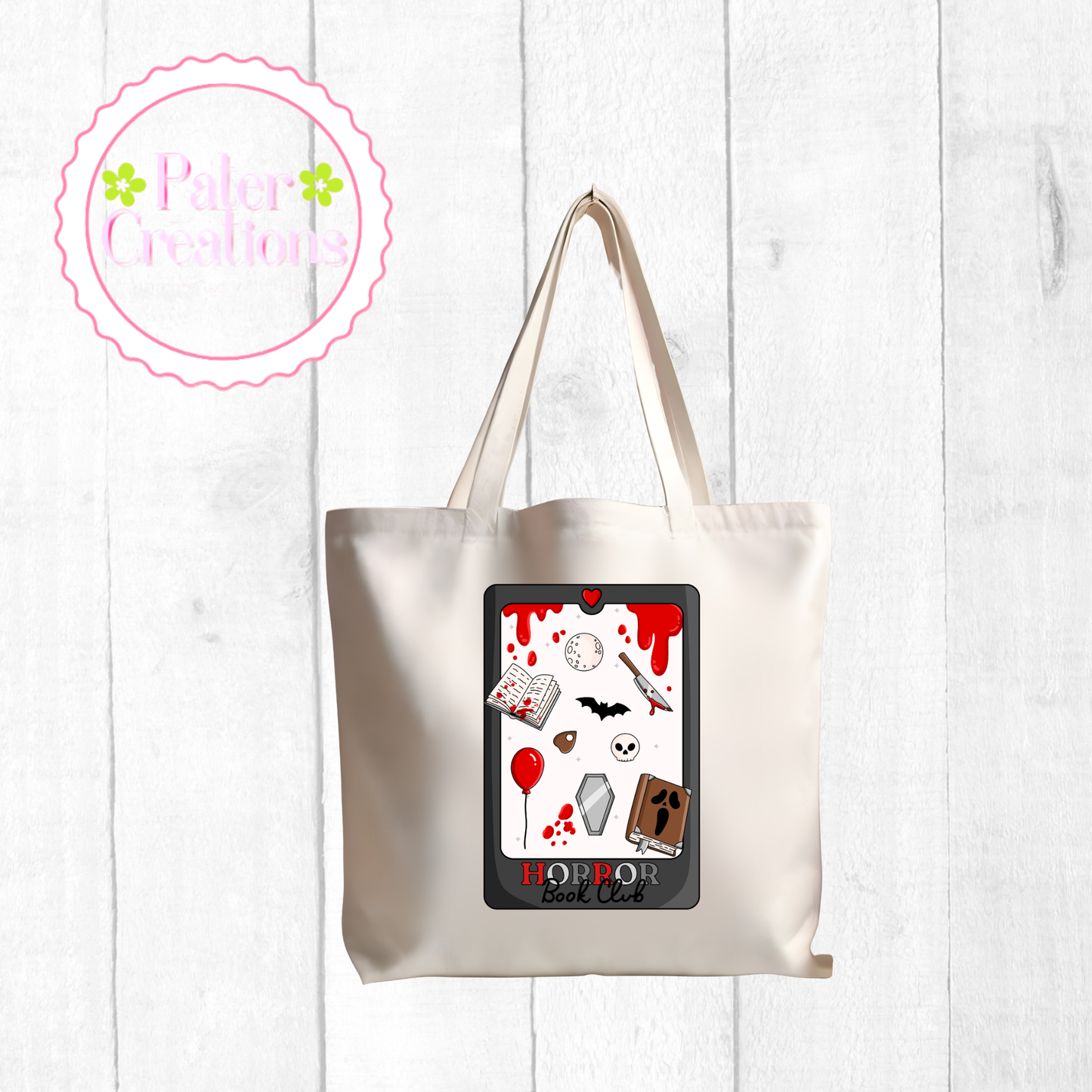 "Horror Book Club" Tote Bag
