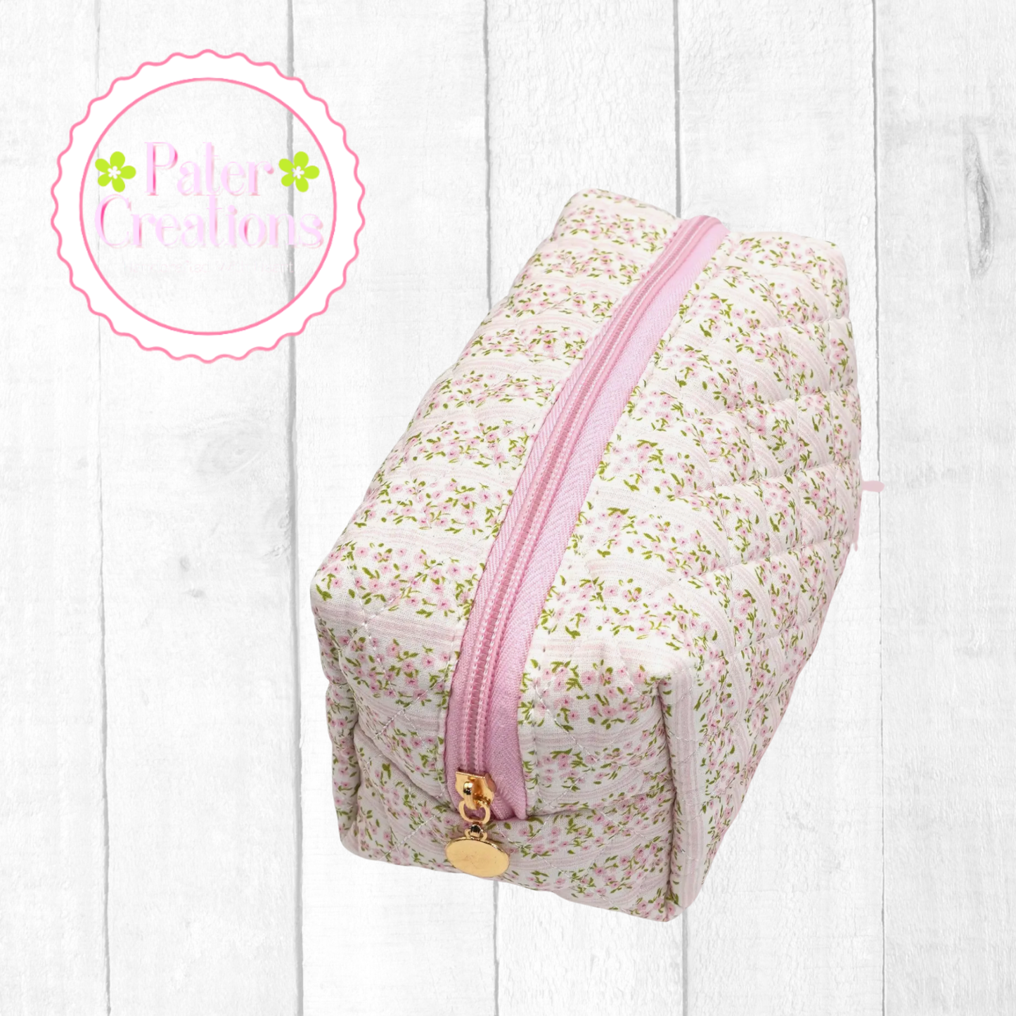 Sweet Meadow Quilted Cosmetic Bag