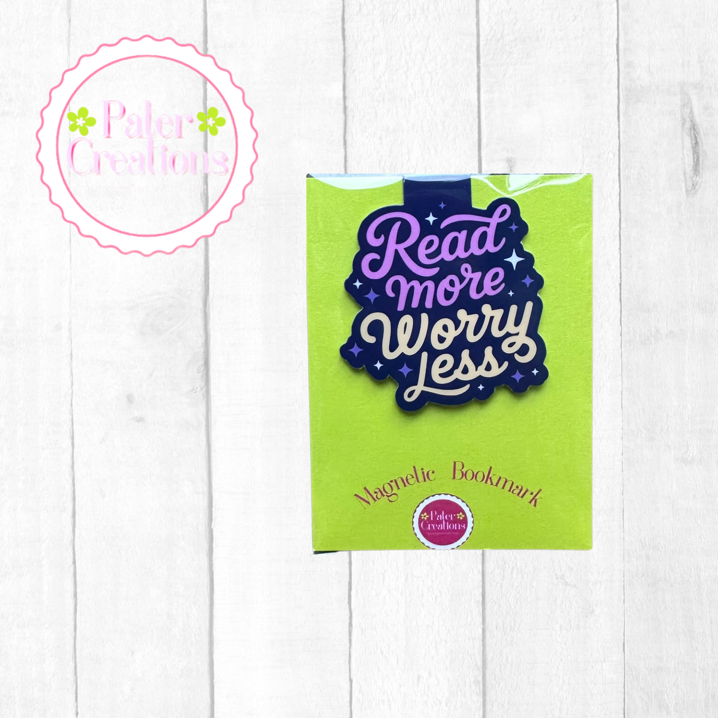 "Read More Worry Less" Magnetic Bookmark