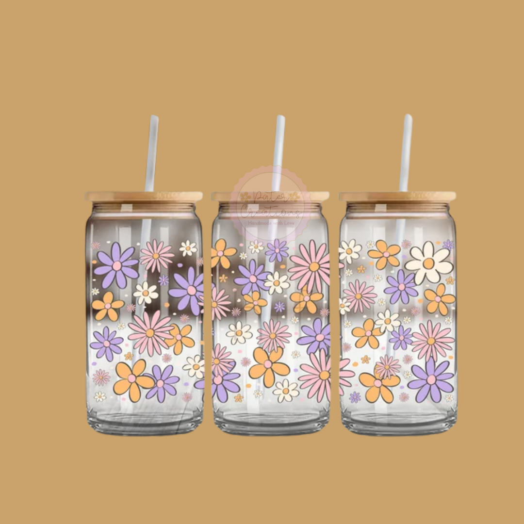 "Lavender Bloom" Glass Tumbler