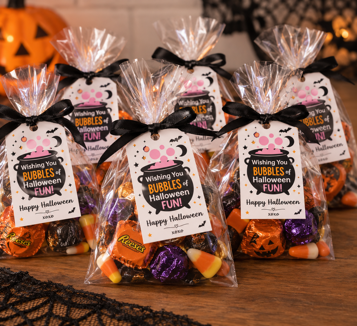 Bubbles of Fun Halloween Tags