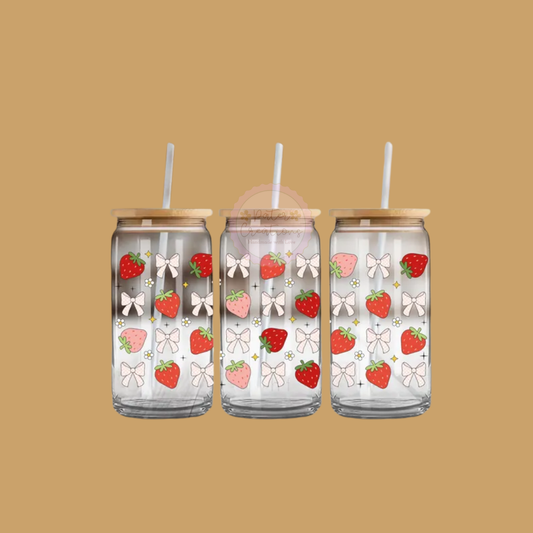 "Berry Love" Glass Tumbler
