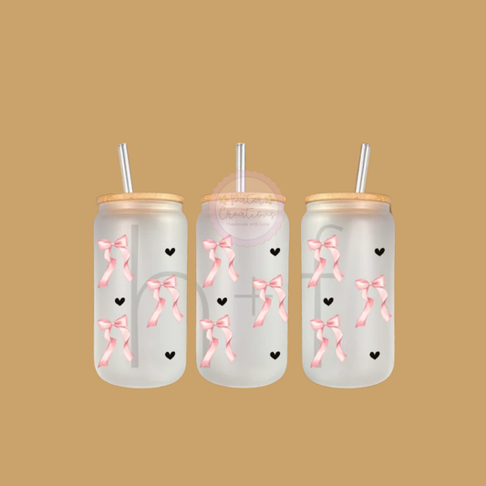"Sweetheart Blush" Glass Tumbler