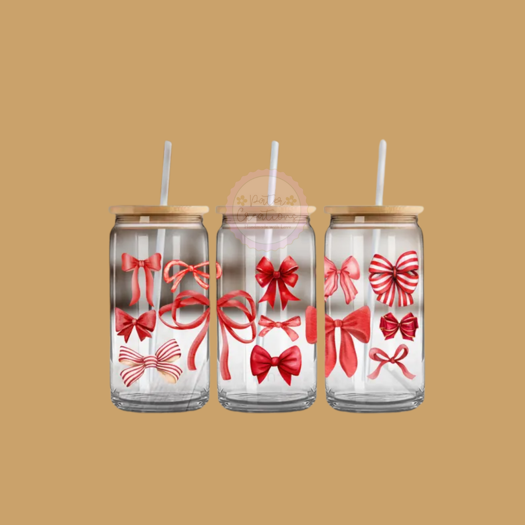 "Tied with Love" Glass Tumbler