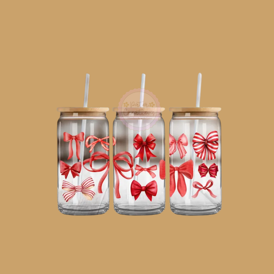 "Tied with Love" Glass Tumbler