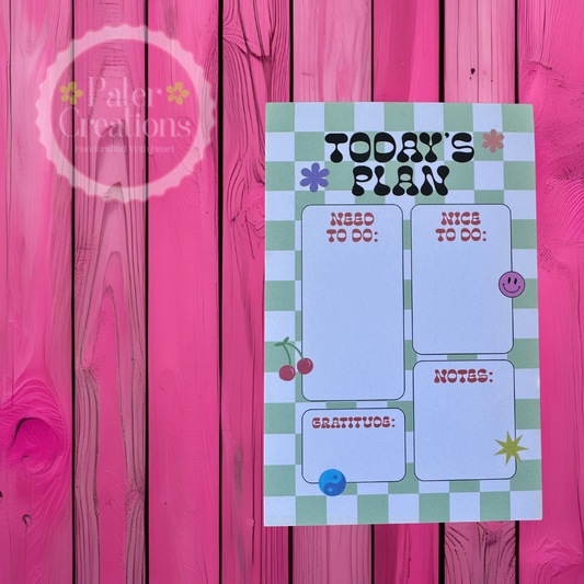 "Today's Plan" Notepad