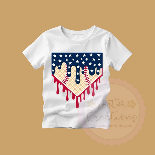 "Homeplate Homerun" Drip Tee