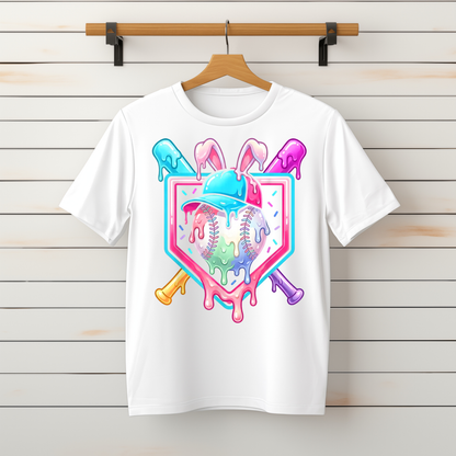 "Drip Home Plate Bunny" Tee