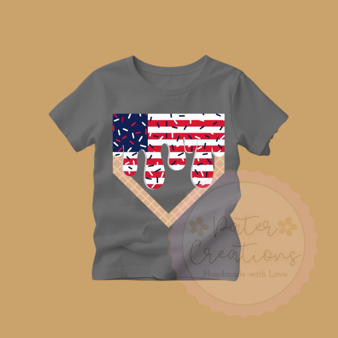 "Homeplate Homerun" Drip Tee