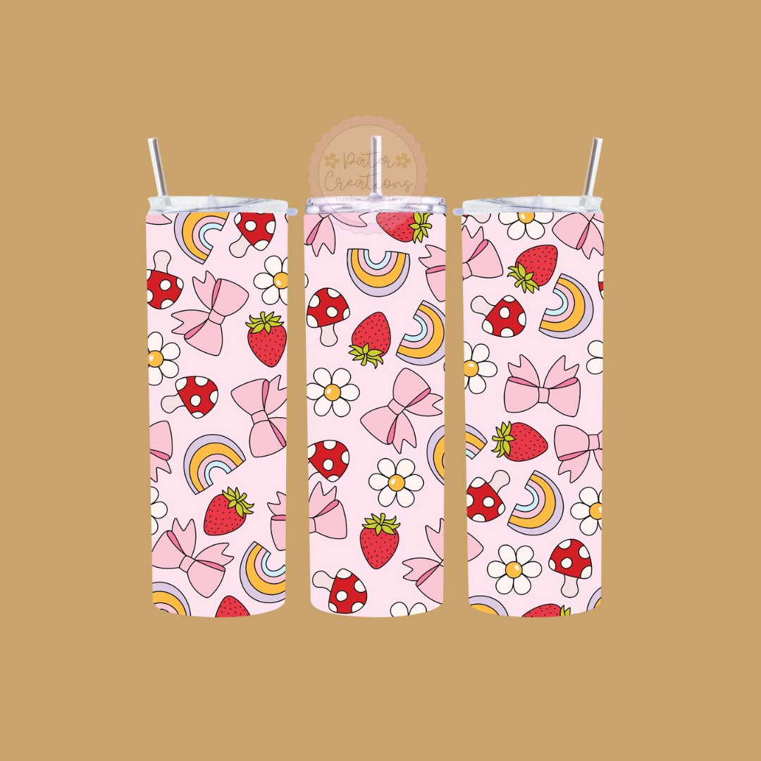 "Strawberry Dream" Metal Tumbler