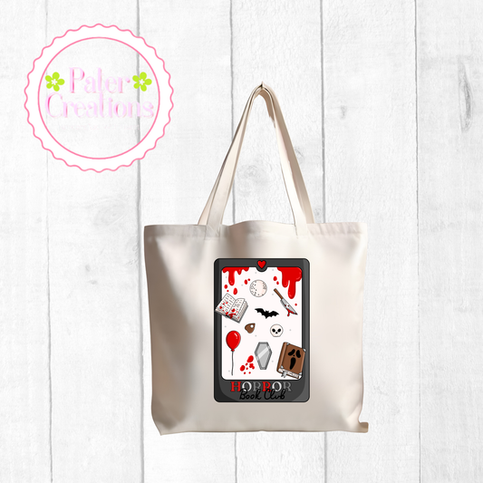 "Horror Book Club" Tote Bag