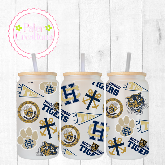 "Holy Cross" Glass Tumbler