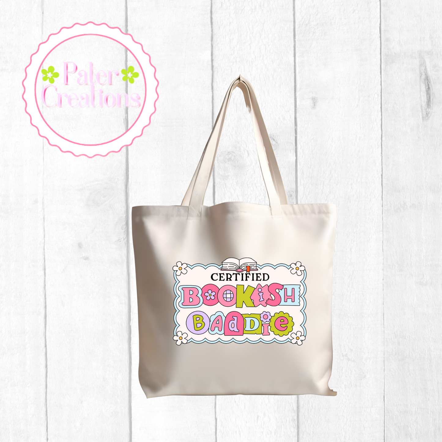 "Bookish Baddie" Tote Bag