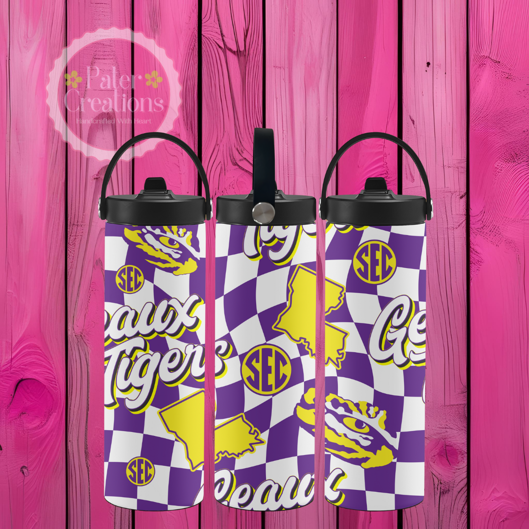 "Geaux Tigers" Metal Tumbler