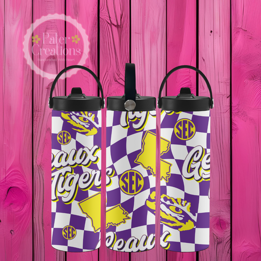 "Geaux Tigers" Metal Tumbler
