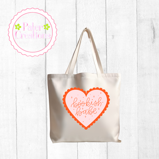 "Bookish Babe" Tote Bag