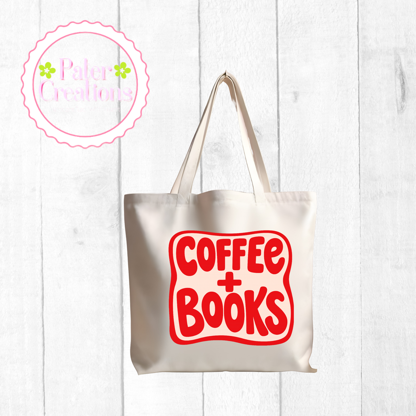 "Coffee + Books" Tote Bag