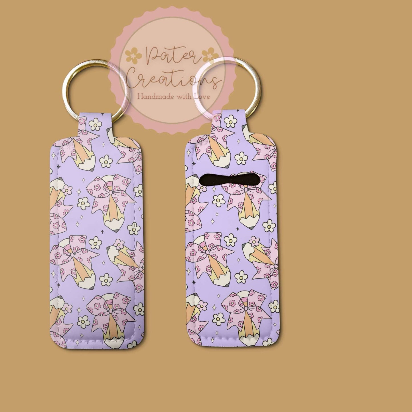 "Pencil Bows" Hand Sanitizer Holder