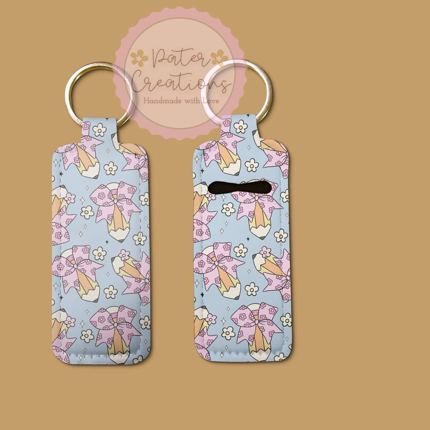"Pencil Bows" Hand Sanitizer Holder