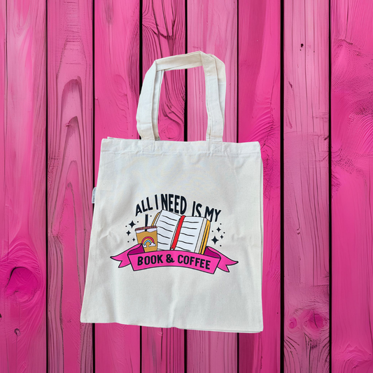 "Books & Coffee" Tote Bag