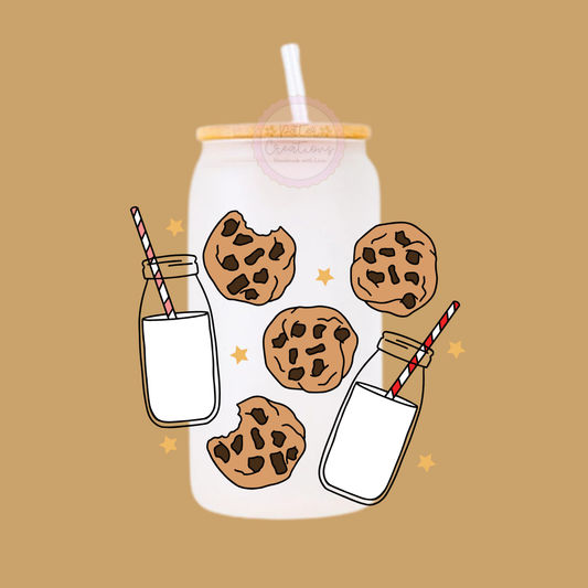 "Milk & Cookies" Glass Tumbler