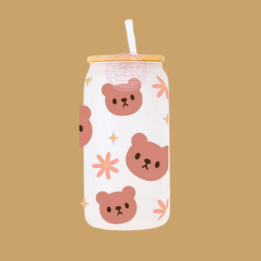 "Beary Sweet" Glass Tumbler