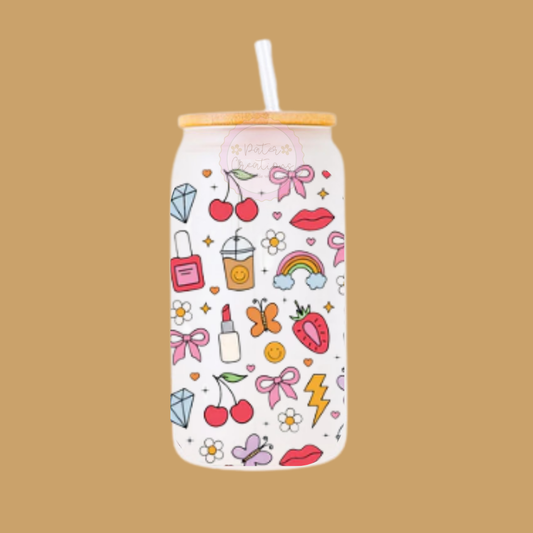 "Girl Power Icons" Glass Tumbler