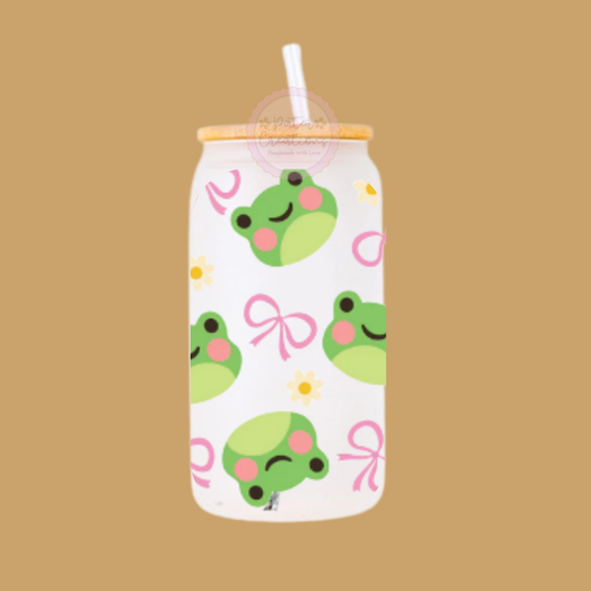 "Lily Pad Love" Glass Tumbler