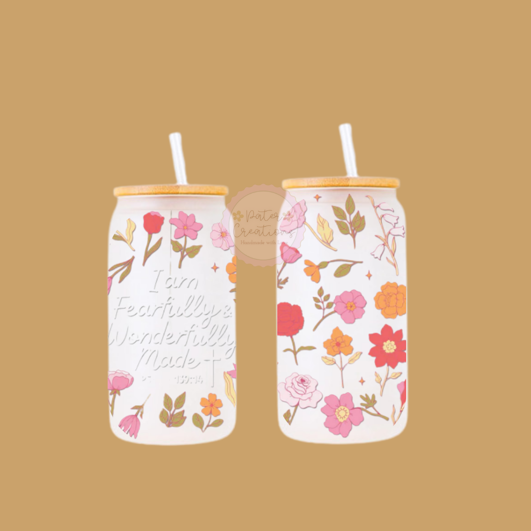 "Fearfully & Wonderfully Made" Glass Tumbler