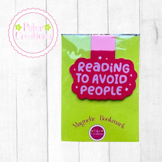 "Reading to Avoid People" Magnetic Bookmark