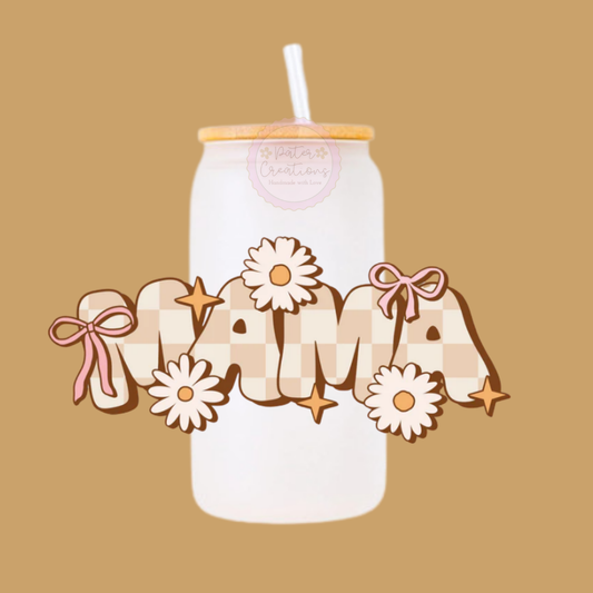 "Groovy Mama" Glass Tumbler