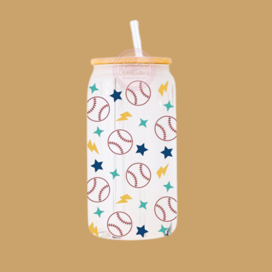"Play Ball" Glass Tumbler