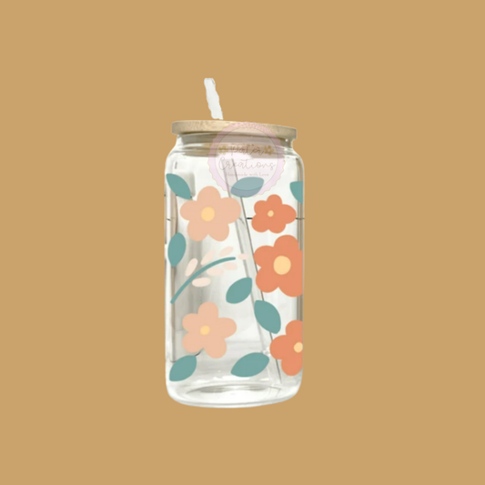 "Petal Pop" Glass Tumbler