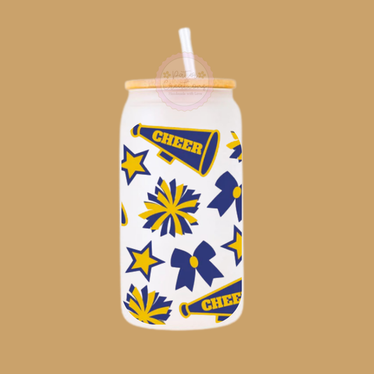 "Cheer Power" Glass Tumbler