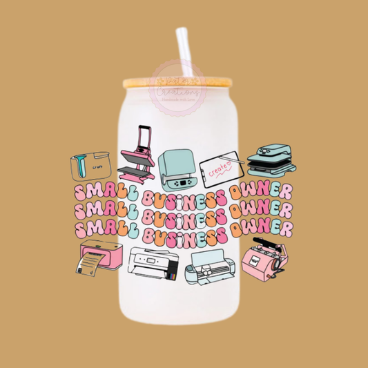 "Small Biz Boss" Glass Tumbler
