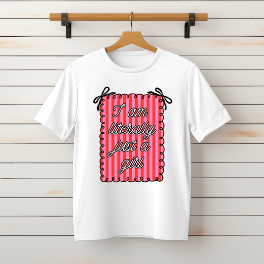 "I'm Literally Just A Girl" Tee-Sweater