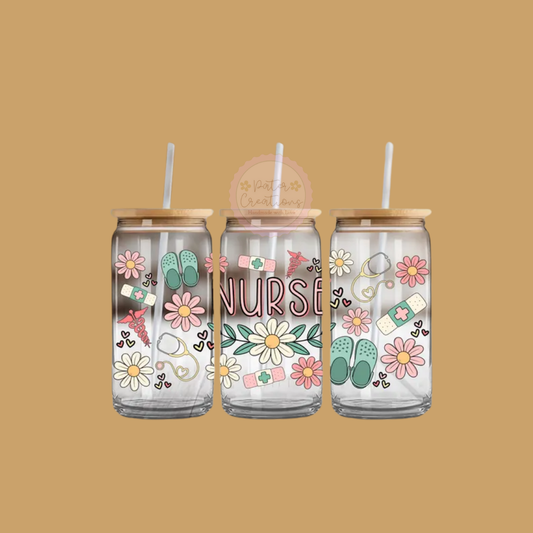 "Nurse Life" Glass Tumbler