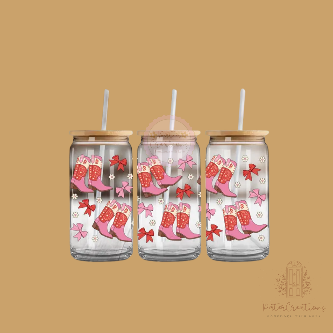 "Boot Scootin’ Babe" Glass Tumbler