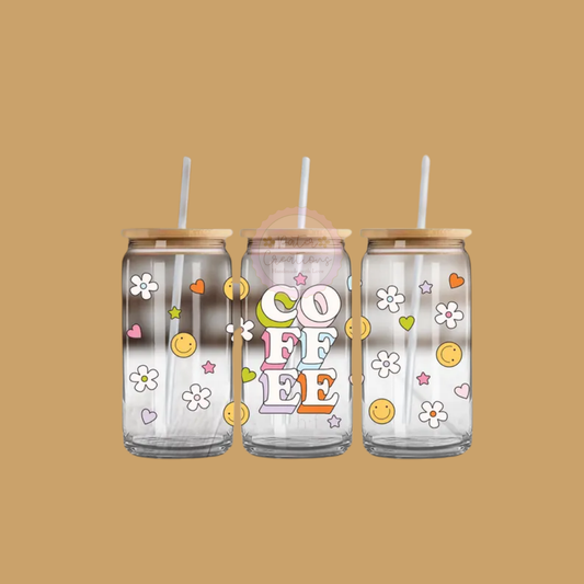 "Coffee Please" Glass Tumbler