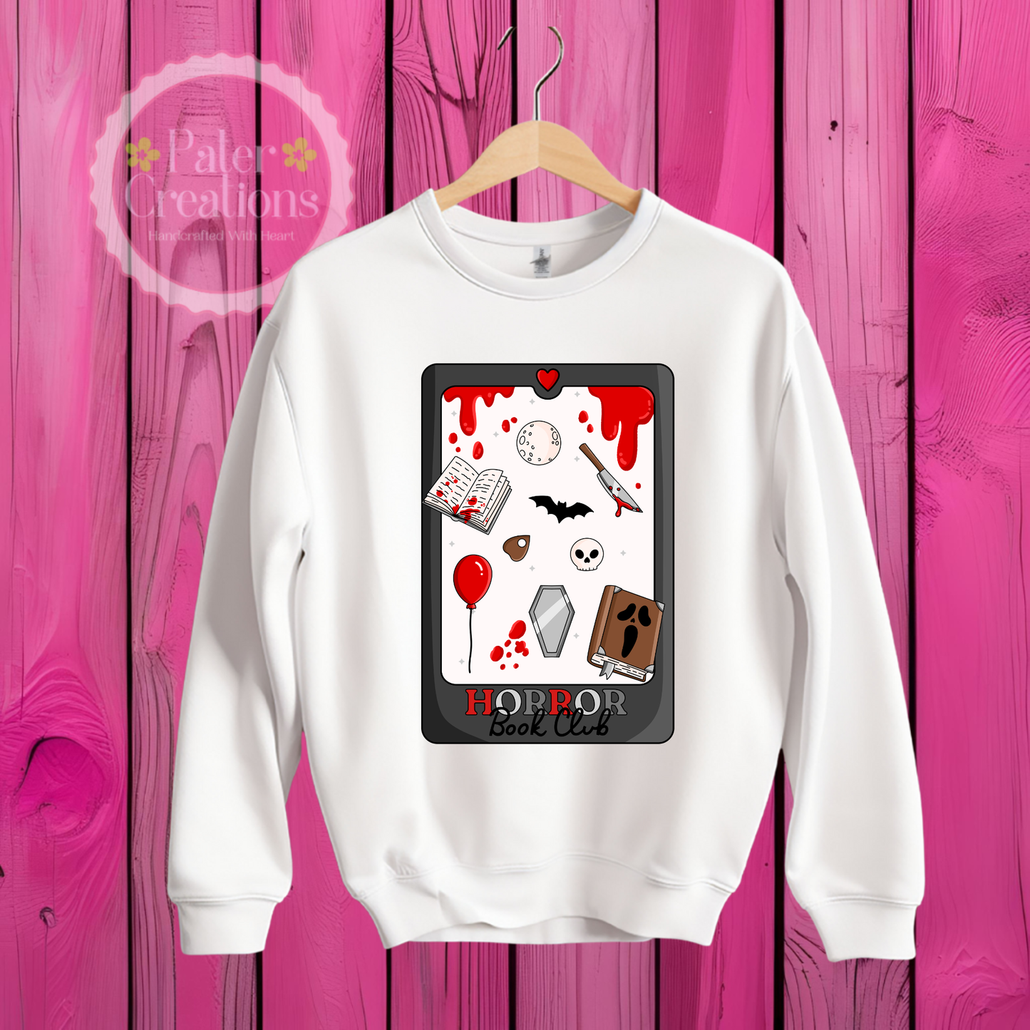 “Horror Book Club” Tee-Sweater