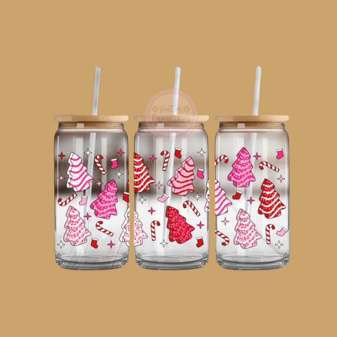 "Snack Cake Sparkle" Glass Tumbler