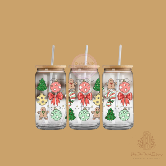 "Joyful Ornaments" Glass Tumbler