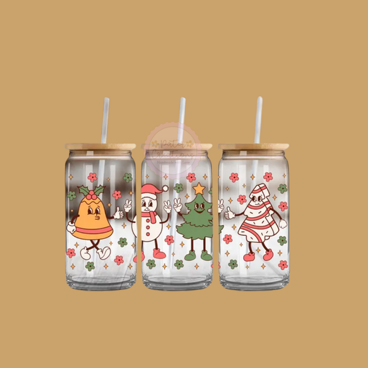 "Holiday Homies" Glass Tumbler