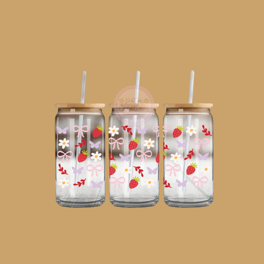 "Berry Cute" Glass Tumbler