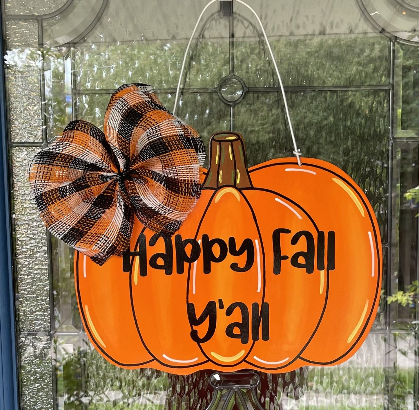 Happy Fall Y’all Pumpkin Door Hanger
