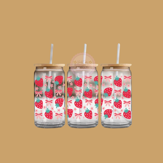 "Berry Bowtiful" Glass Tumbler