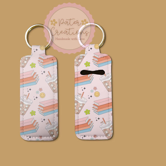 "Books & Iced Coffee" Hand Sanitizer Holder