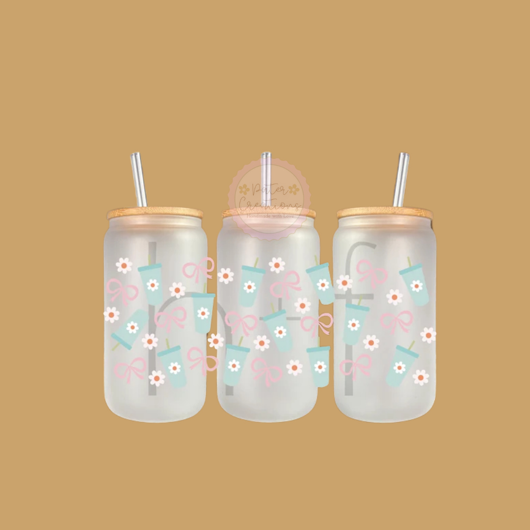 "Daisy Drop" Glass Tumbler